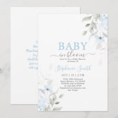 Baby in Bloom Boy Baby shower Invitation (Devant / Derrière)