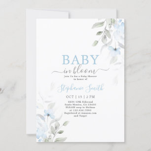 Baby in Bloom Boy Baby shower Uitnodiging