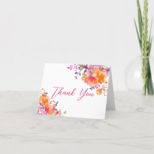Baby in Bloom Bright Floral Baby shower Bedankkaart