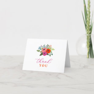 Baby in Bloom Bright Floral Baby shower Bedankkaart