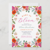 Baby in Bloom Bright Floral Baby shower Invitation (Devant)