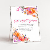 Baby in Bloom Bright Floral Late Night Luiers Poster