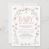 Baby in Bloom Butterfly Baby shower Kaart (Voorkant)