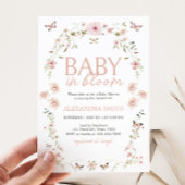 Baby in Bloom Butterfly Baby shower Kaart