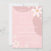 Baby in Bloom Daisy Baby shower rose Invitation (Devant)