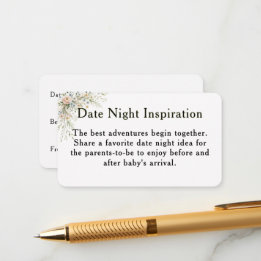 Baby in Bloom Date Night Inspiratiekaart Informatiekaartje