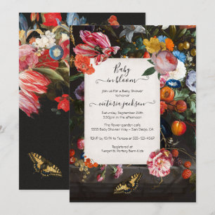 Baby in Bloom Elegant Bloemen Baby shower Kaart