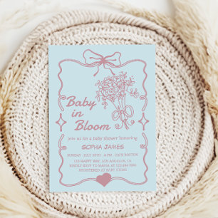 Baby in Bloom - Elegant Floral Baby shower Kaart