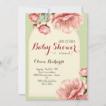 Baby in Bloom Elegant Roze Bloem Baby shower In