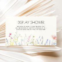 Baby in Bloom Elegant Wildflowers Display Douche