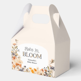 Baby in Bloom Elegante Waterverf Herfstveldbloemen Bedankdoosjes