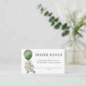 Baby in Bloom | Eucalyptus ballon luier reling Informatiekaartje (Staand voorkant)