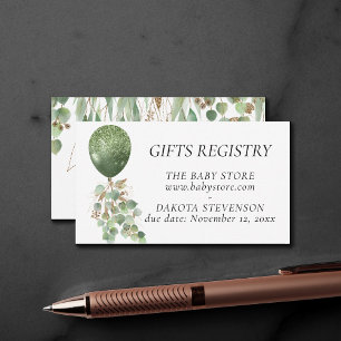 Baby in Bloom   Eucalyptus Gift Registry Alle Even Informatiekaartje