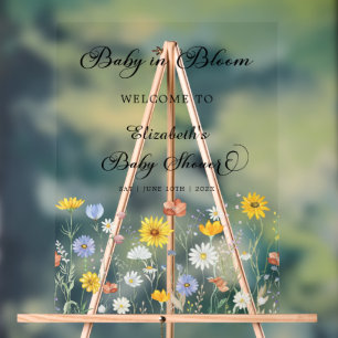 Baby in Bloom Fleur sauvage Baby shower Bienvenue