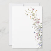 Baby in Bloom Fleur sauvage Baby shower Invitation (Dos)