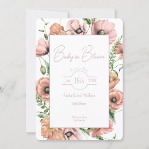 Baby in Bloom Fleur sauvage Baby shower Invitation