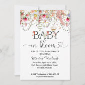 Baby In Bloom Fleur sauvage Baby shower Invitation (Devant)