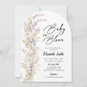 Baby in Bloom Fleur sauvage Baby shower Invitation