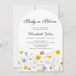 Baby in Bloom Fleur sauvage Baby shower Invitation