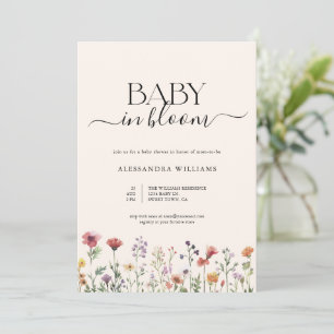 Baby in Bloom Fleur sauvage Baby shower Invitation