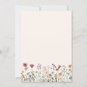 Baby in Bloom Fleur sauvage Baby shower Invitation (Dos)