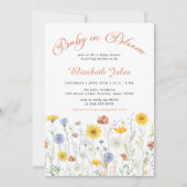 Baby in Bloom Fleur sauvage Baby shower Invitation (Devant)