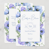 Baby in Bloom Fleur sauvage Baby shower Invitation (Devant / Derrière)