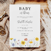 Baby in Bloom fleur sauvage Baby shower Invitation