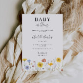 Baby in Bloom fleur sauvage Baby shower Invitation