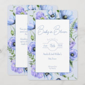 Baby in Bloom Fleur sauvage Baby shower Invitation (Devant / Derrière)