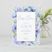 Baby in Bloom Fleur sauvage Baby shower Invitation (Debout devant)