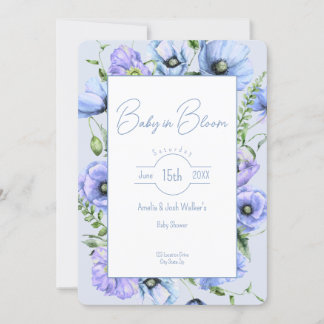 Baby in Bloom Fleur sauvage Baby shower Invitation