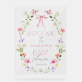 Baby in Bloom Fleur sauvage Bow Baby shower Bienve (Recto)