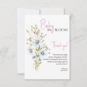 Baby In Bloom Fleur sauvage Merci Baby shower (Devant)