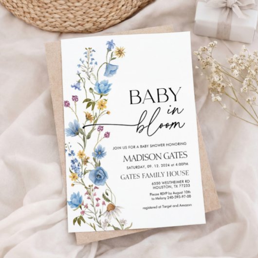 Baby in Bloom Floral Baby Shower Invitation