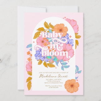 Baby in Bloom Floral Baby shower Kaart