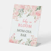 Baby in Bloom Floral Baby shower Mimosa Party Sign Reclamebord Met Voetstuk (Voorkant)