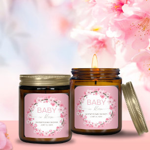 Baby in Bloom Floral Cherry Blossom Vierkante Sticker
