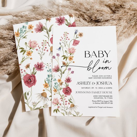 Baby in Bloom Floral Invitation