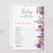 Baby in Bloom Floral wil Baby shower (Voorkant)