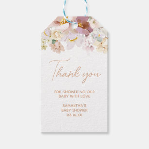 Baby in Bloom Florals Baby shower Favor Tags Cadeaulabel