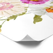 Baby in Bloom Flower Baby shower Affiche de bienve (Coin)