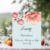 Baby in Bloom Flower Roos Roze Baby shower Favorie Poster