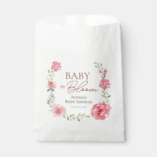 Baby In Bloom Flower Theme Custom Baby shower Bedankzakje