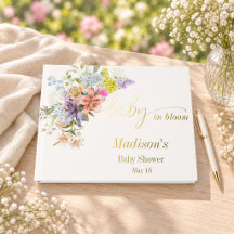 Baby in Bloom Folie Baby Shower Gastboek