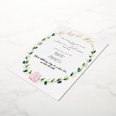 Baby In Bloom - Folie Uitnodiging voor Baby Shower (Gedraaid)