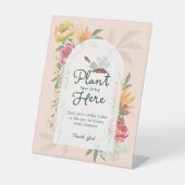 Baby in Bloom Garden Baby shower Luier Raffle Reclamebord Met Voetstuk (Voorkant)