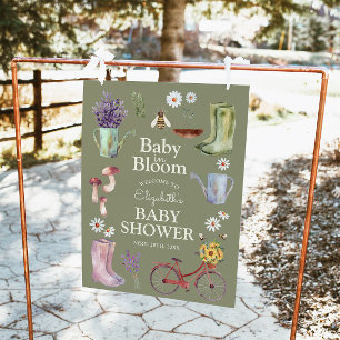 Baby in Bloom Garden Baby shower Welkomstbord Poster