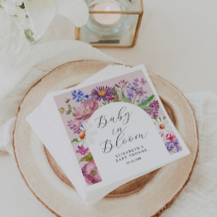 Baby in Bloom Garden Floral Baby shower Servet
