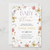 Baby in bloom girl Baby shower uitnodiging (Voorkant)